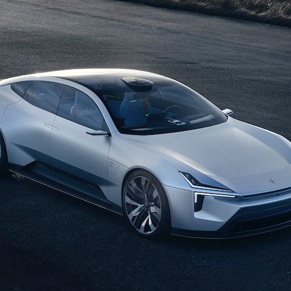 Polestar Precept electric concept car exterior from above