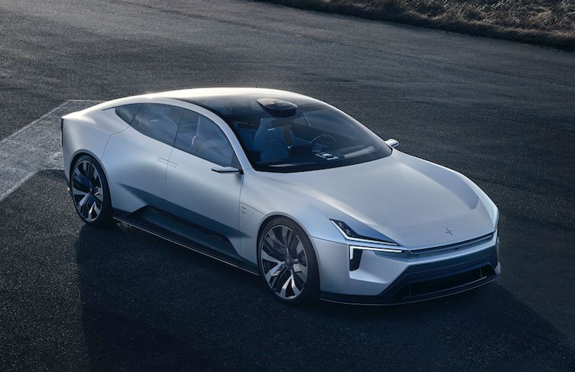 Polestar Precept electric concept car exterior from above