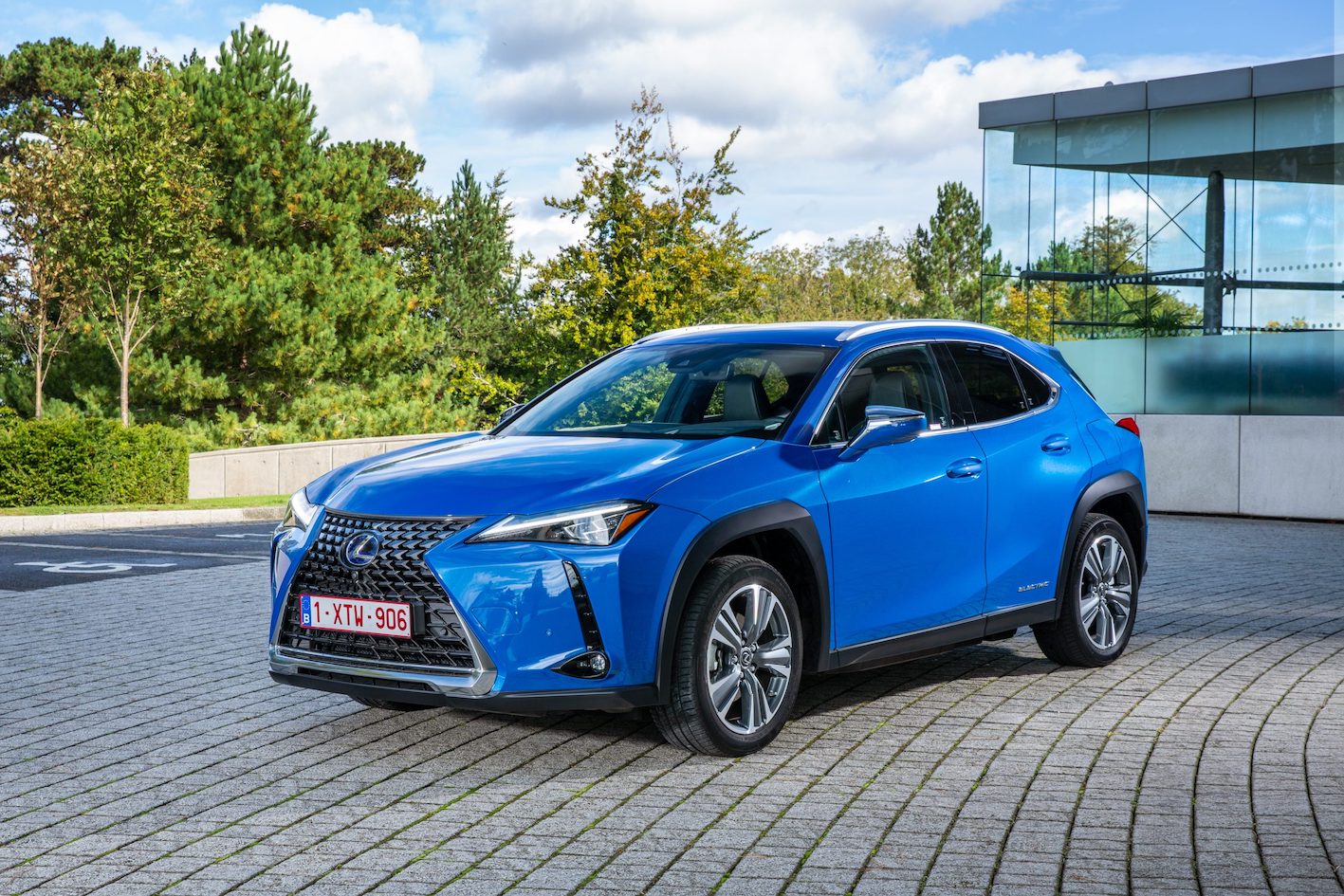 Lexus UX300e parked on driveway