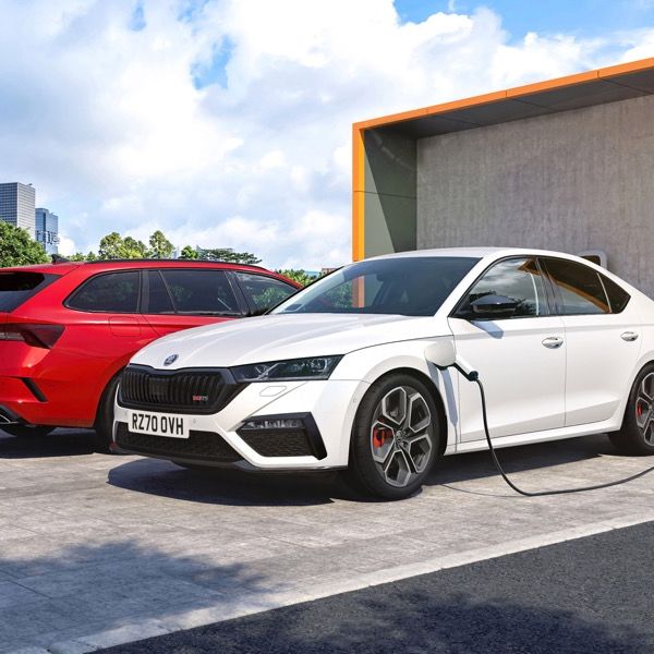 Skoda Octavia RSI v connected to charger