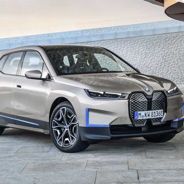 BMW iX exterior front and side