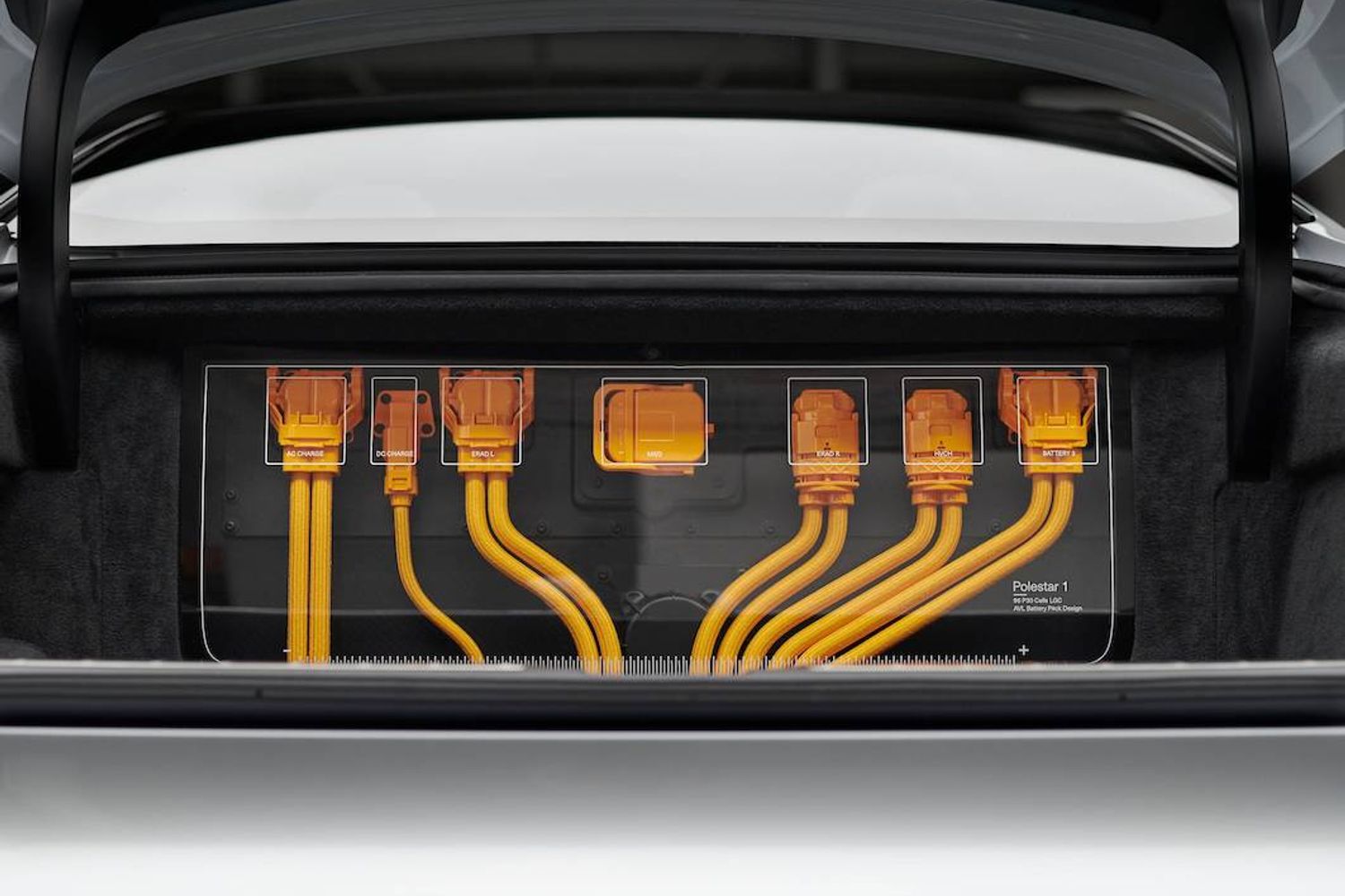 Polestar electric car engine window