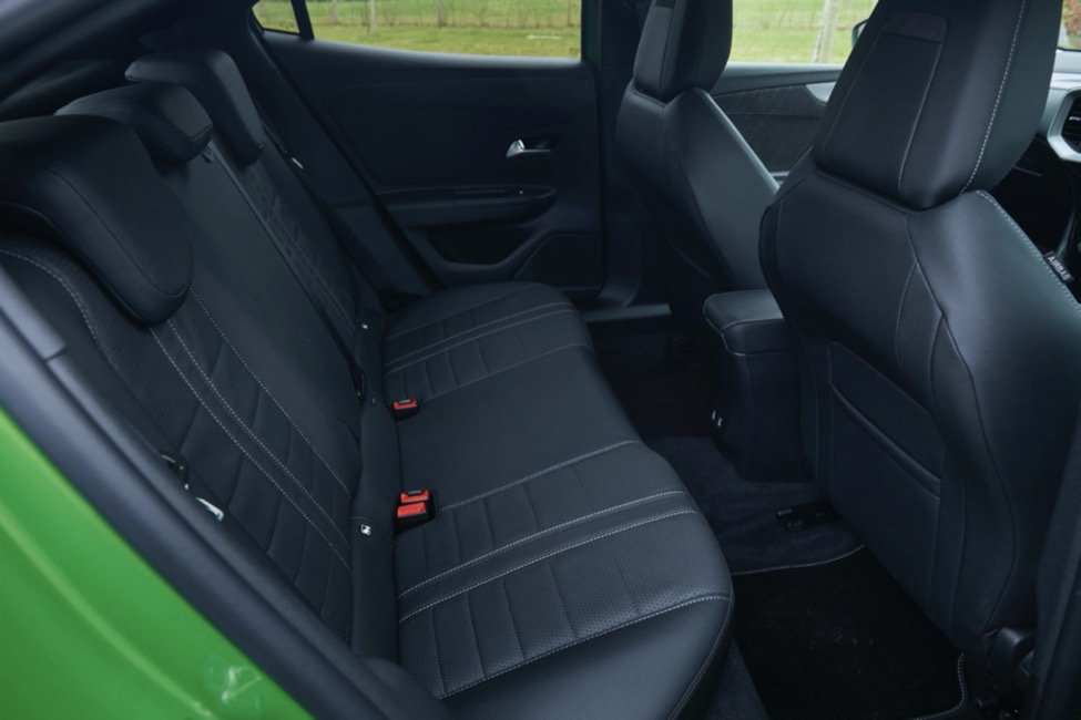 Vauxhall Mokka e electric car interior back seats