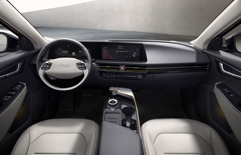 Kia EV6 family hatchback electric car interior dash