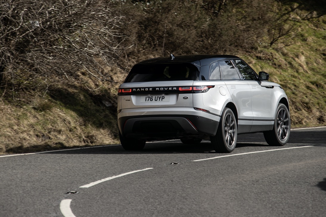 Range Rover Velar p400e PHEV exterior rear and side