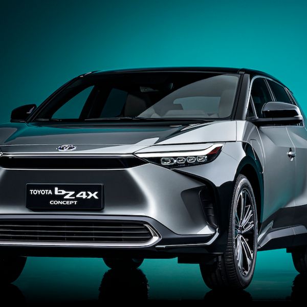 Toyota BZ4X CONCEPT front 3/4 static in studio