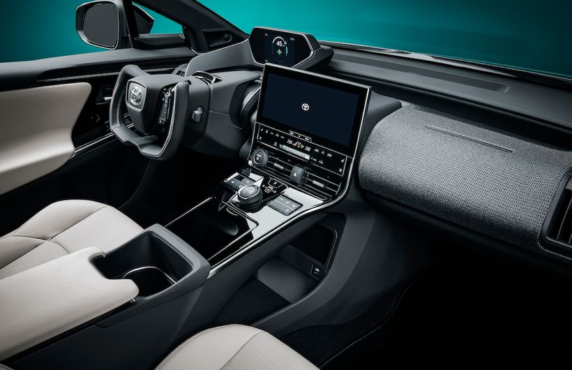 Toyota BZ4X CONCEPT interior dashboard in studio