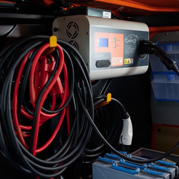 RAC van built in charge unit for electric cars