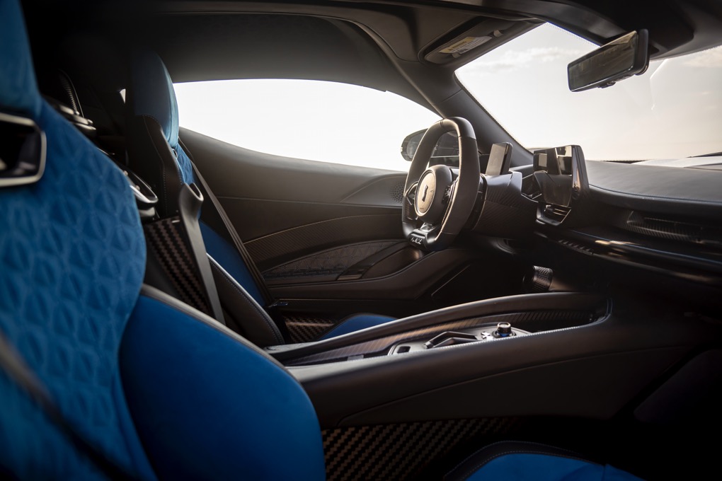 Pininfarina Battista interior, across the seats