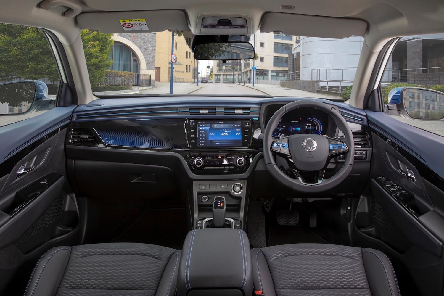 SsangYong Korando e-Motion interior and dashboard