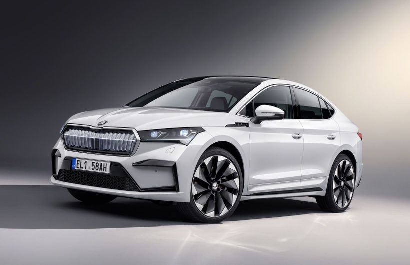 skoda, enyaq, enyaq coupe, white