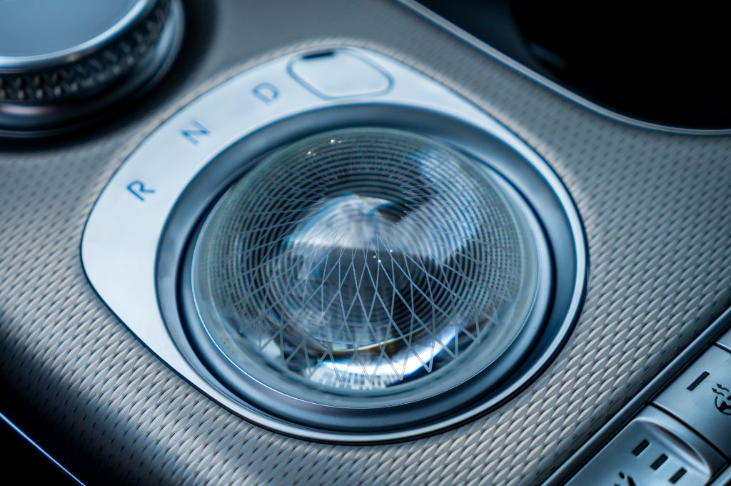 Genesis GV60, Genesis, GV60, Genesis electric, digital mirror, yellow, lime, gear selector, crystal sphere