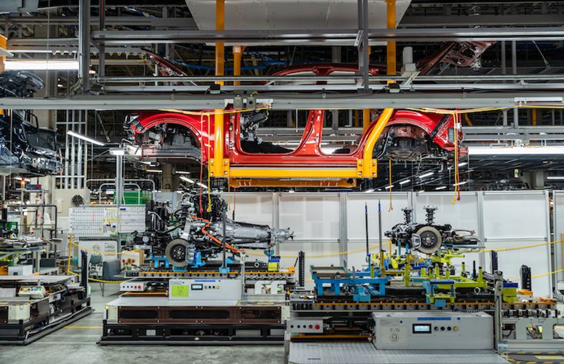 Mazda production line with CX-60