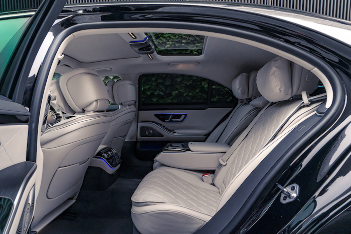 Mercedes S580e rear seats