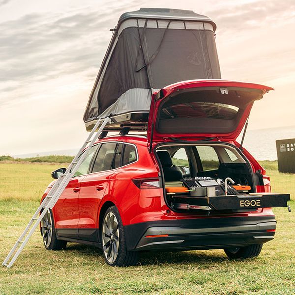 Skoda Enyaq, Camping equipment, Boot Open