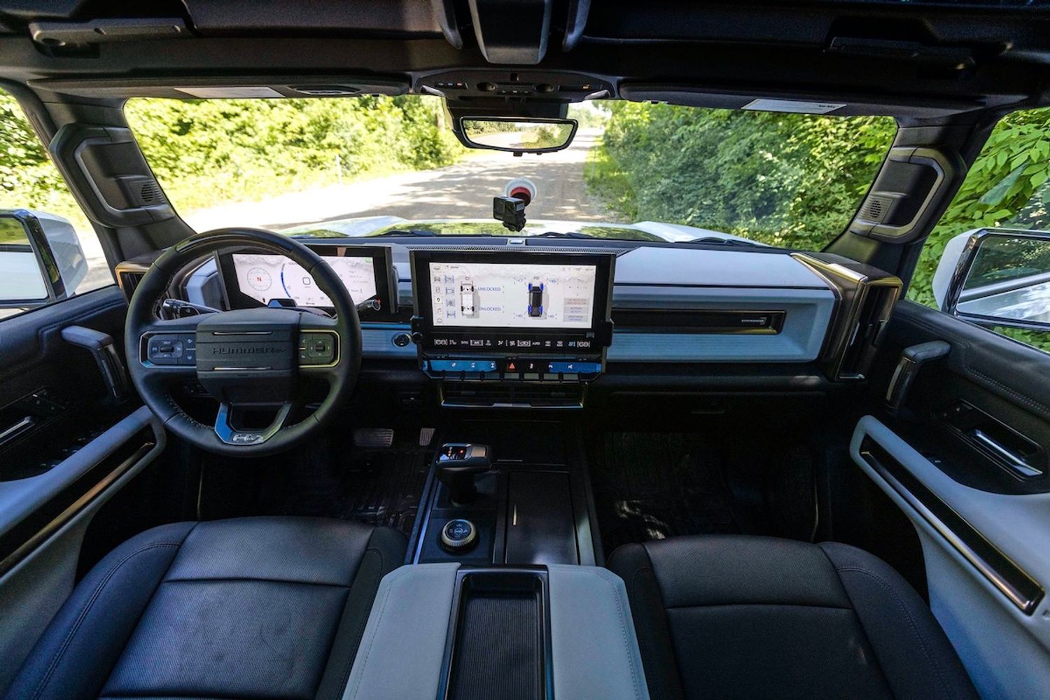 GMC Hummer EV, Still shot, Front Interior , Steering wheel